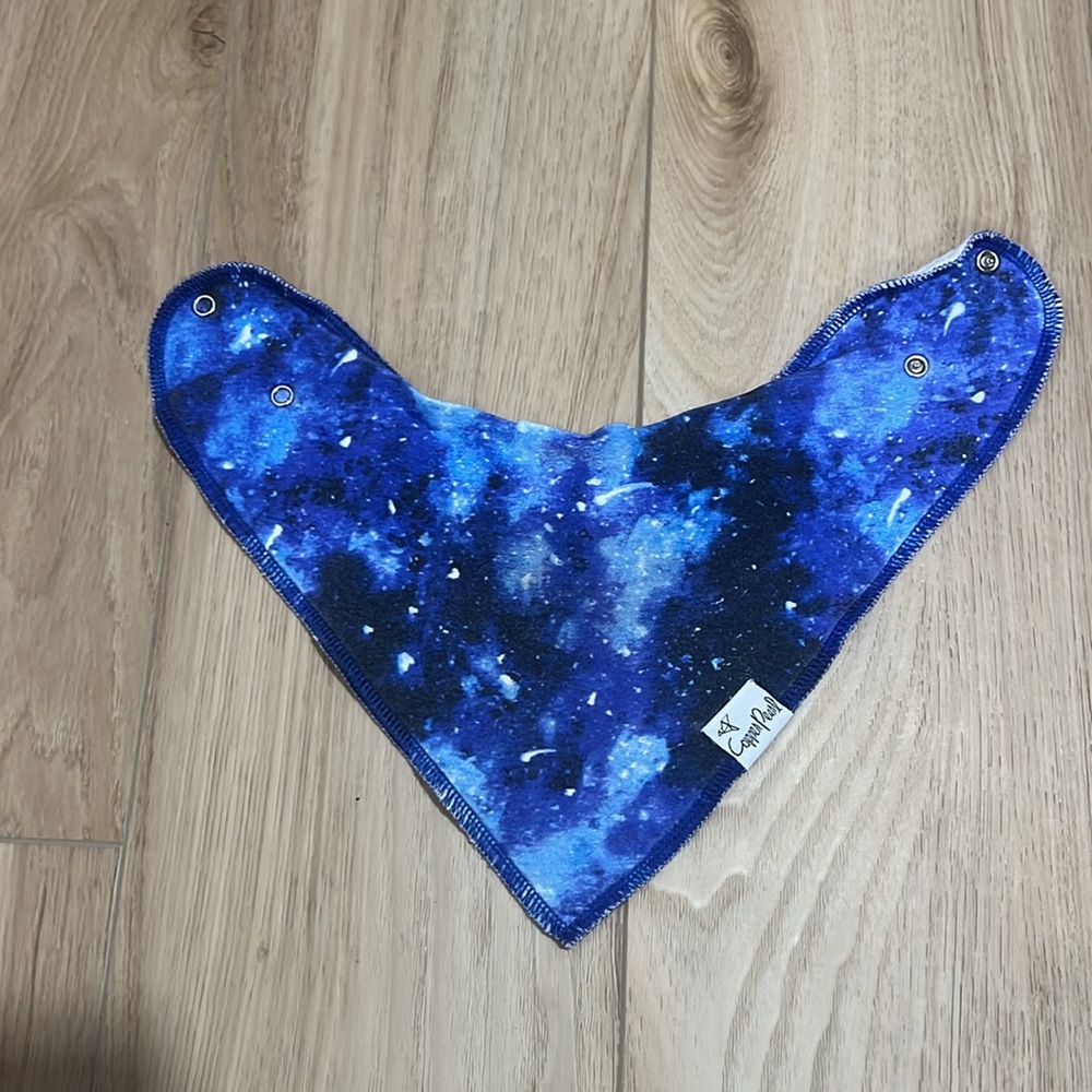 Copper Pearl Baby Bandana Bibs and Premium Burp Cloth - Galaxy - Picture 4 of 4